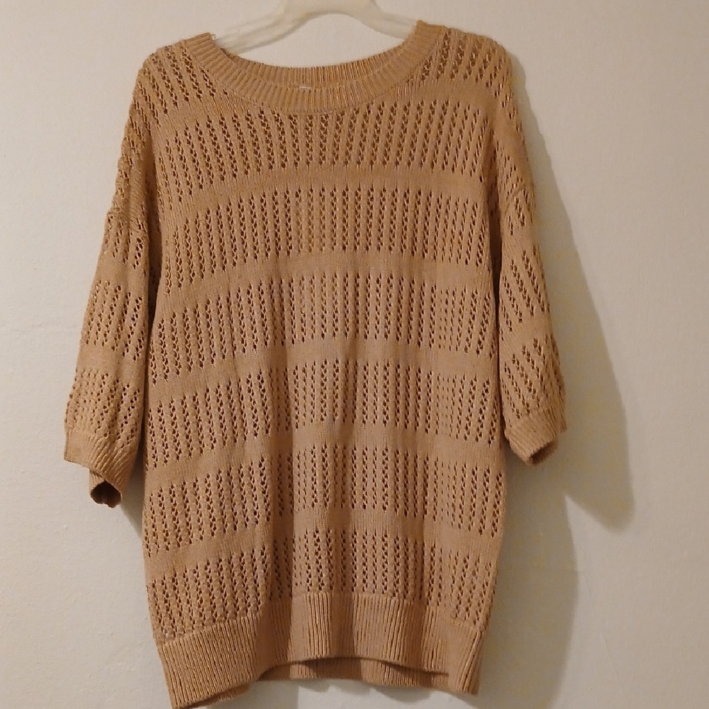 Women's Tan Knit Sweater